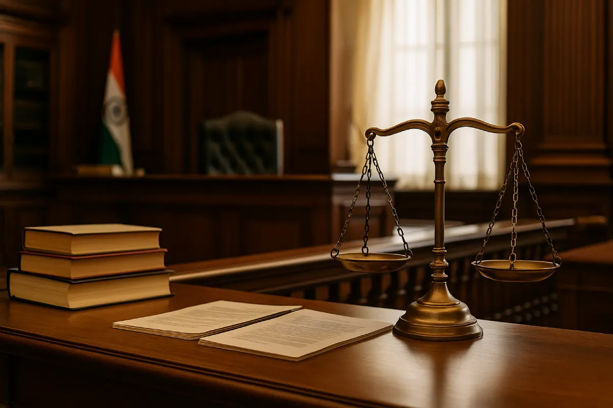 Law books, gavel and modern legal hub resources