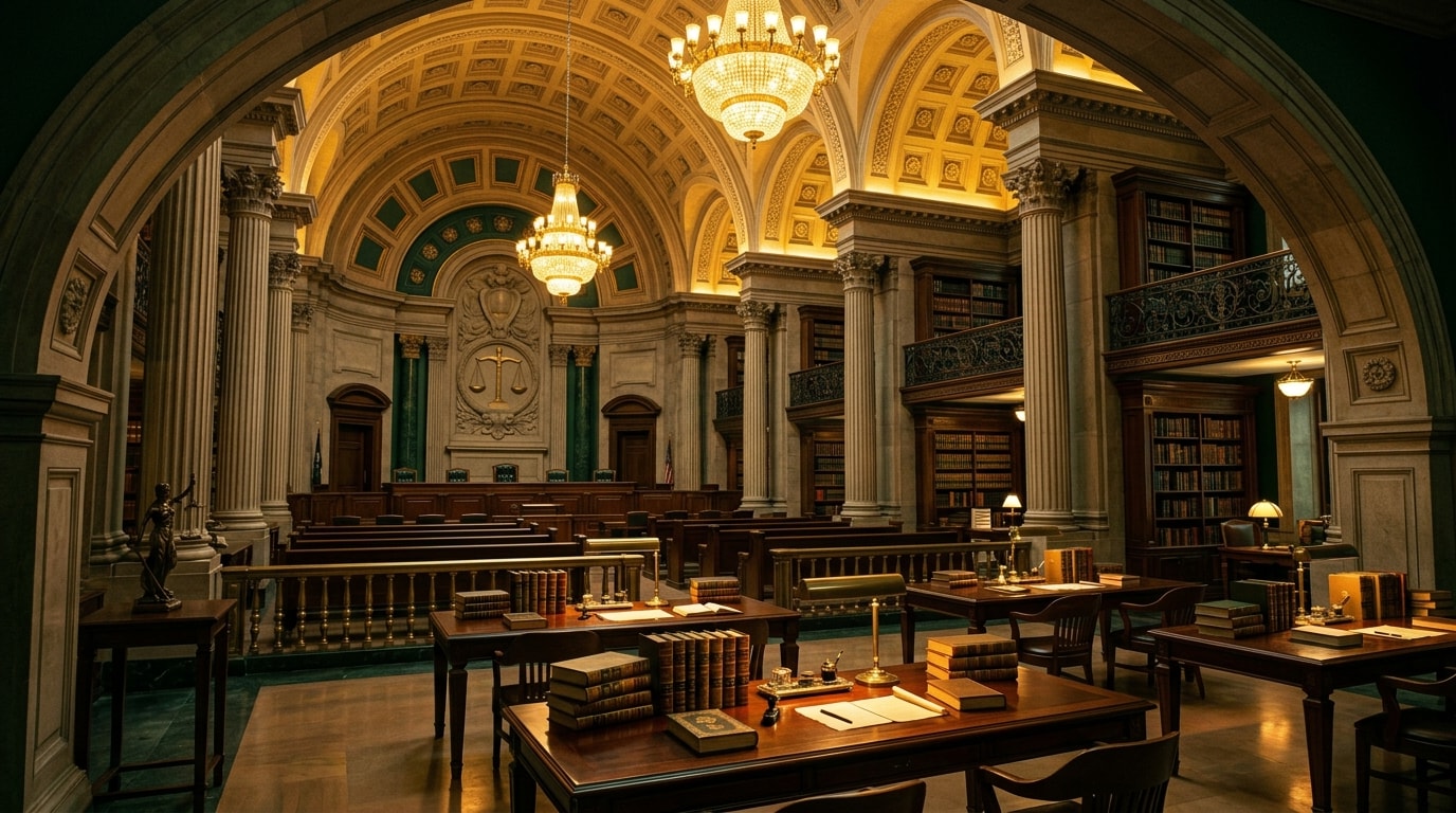 Shri Legal Hub law library and courtroom atmosphere